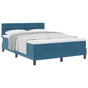 Boxspringbett Dunkelblau 140x200 cm Samt