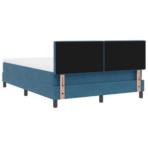 Boxspringbett Dunkelblau 140x200 cm Samt