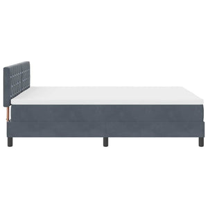 Boxspringbett mit Matratze Dunkelgrau Samt 160x200
