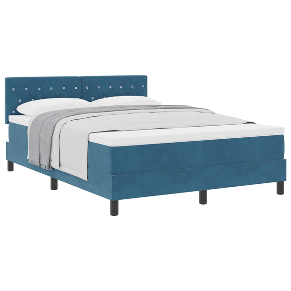 Boxspringbett mit Matratze Dunkelblau 160x200 cm