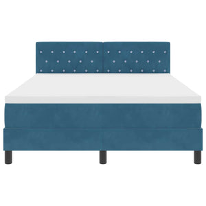 Boxspringbett mit Matratze Dunkelblau 160x200 cm