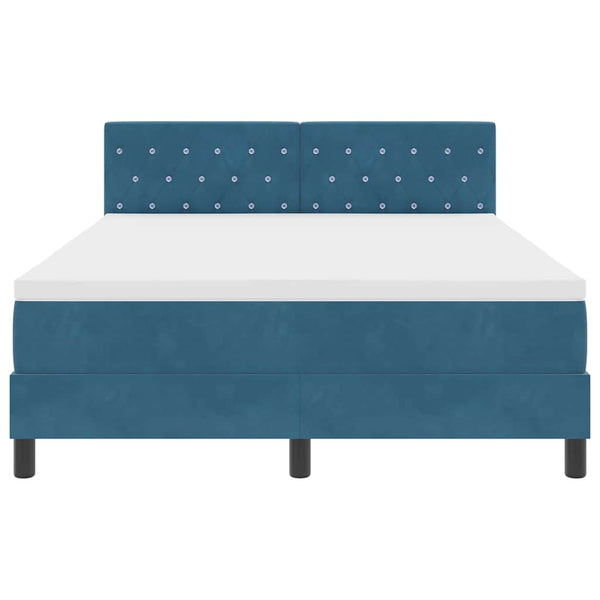 Boxspringbett mit Matratze Dunkelblau 160x200 cm