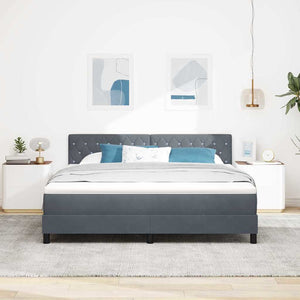 Boxspringbett mit Matratze Dunkelgrau 180x200 cm