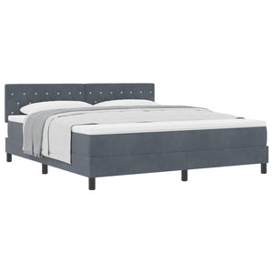 Boxspringbett mit Matratze Dunkelgrau 180x200 cm