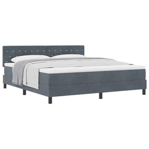 Boxspringbett mit Matratze Dunkelgrau 180x200 cm