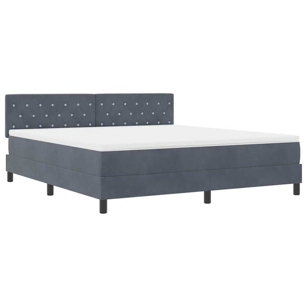 Boxspringbett mit Matratze Dunkelgrau 180x200 cm