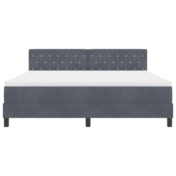 Boxspringbett mit Matratze Dunkelgrau 180x200 cm