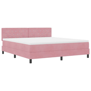 Boxspringbett Rosa Samt 180x200 cm