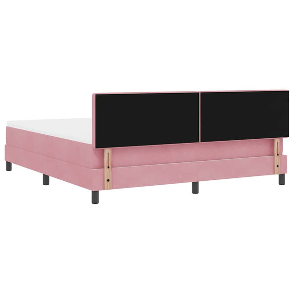 Boxspringbett Rosa Samt 180x200 cm
