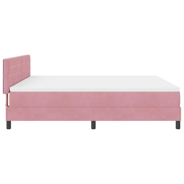 Boxspringbett Rosa Samt 180x200 cm
