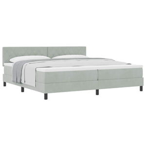 Boxspringbett mit Matratze Hellgrau 200x200 cm