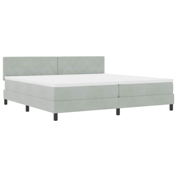 Boxspringbett mit Matratze Hellgrau 200x200 cm