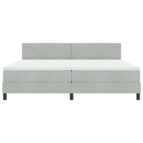 Boxspringbett mit Matratze Hellgrau 200x200 cm