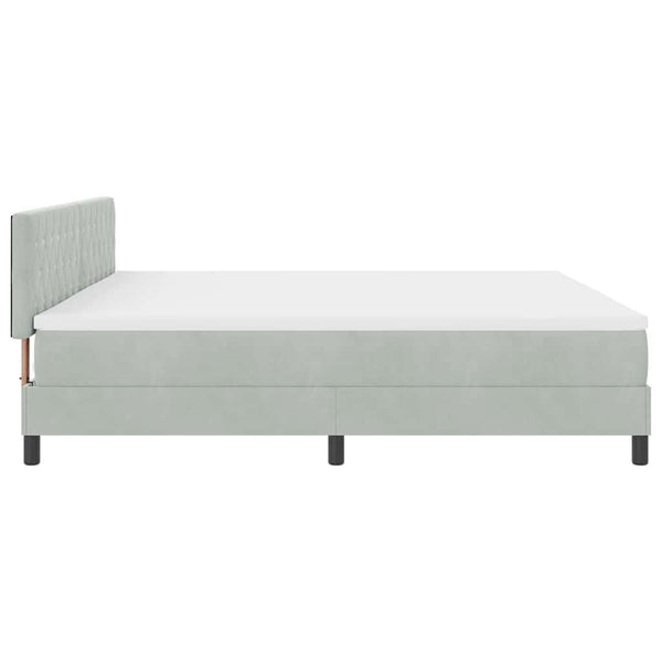 Boxspringbett mit Matratze Hellgrau 200x200 cm