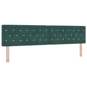 vidaXL Lit tapissier avec matelas Vert foncé 200 x 200 cm Velours