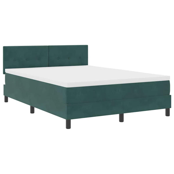 Boxspringbett Dunkelgrün 160x200 cm Samt