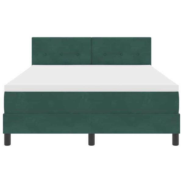 Boxspringbett Dunkelgrün 160x200 cm Samt