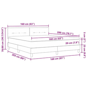 Boxspringbett Dunkelgrün 160x200 cm Samt