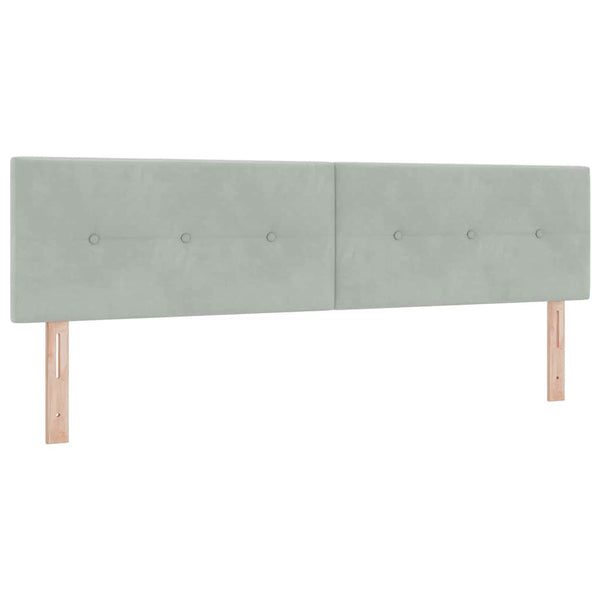 Boxspringbett mit Matratze Hellgrau Samt 180x200 cm
