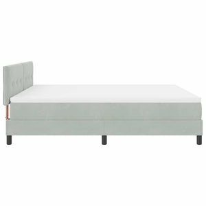 Boxspringbett mit Matratze Hellgrau Samt 180x200 cm