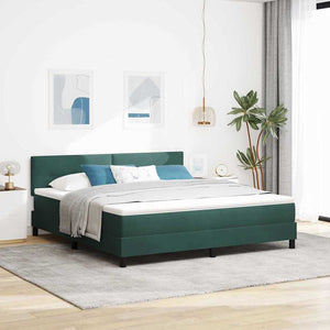 Boxspringbett Dunkelgrün Samt 180x200 cm