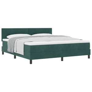 Boxspringbett Dunkelgrün Samt 180x200 cm
