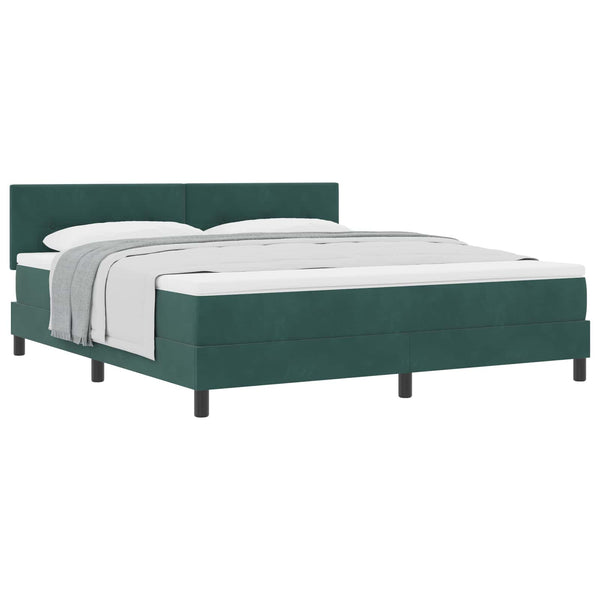 Boxspringbett Dunkelgrün Samt 180x200 cm