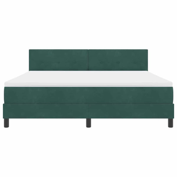 Boxspringbett Dunkelgrün Samt 180x200 cm