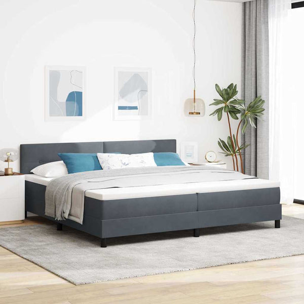 Boxspringbett mit Matratze Dunkelgrau 200x200 cm