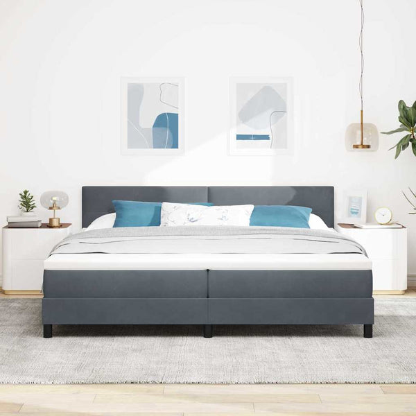 Boxspringbett mit Matratze Dunkelgrau 200x200 cm
