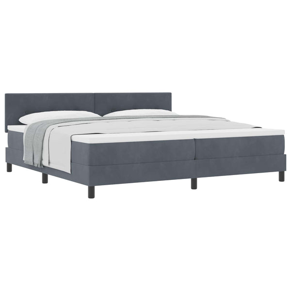Boxspringbett mit Matratze Dunkelgrau 200x200 cm