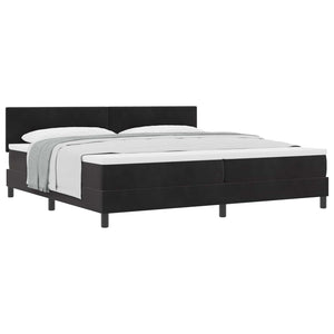 Boxspringbett mit Matratze Schwarz 200x200 cm Samt