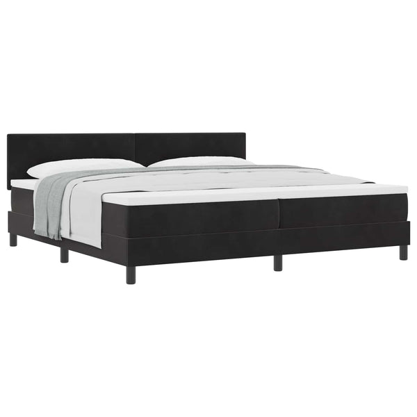 Boxspringbett mit Matratze Schwarz 200x200 cm Samt