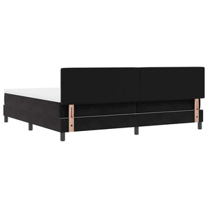 Boxspringbett mit Matratze Schwarz 200x200 cm Samt