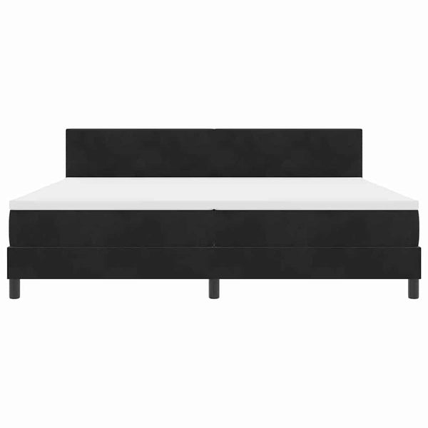 Boxspringbett mit Matratze Schwarz 200x200 cm Samt