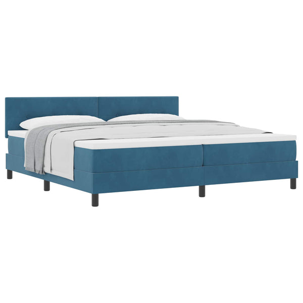 Boxspringbett Dunkelblau 200x200 cm Samt