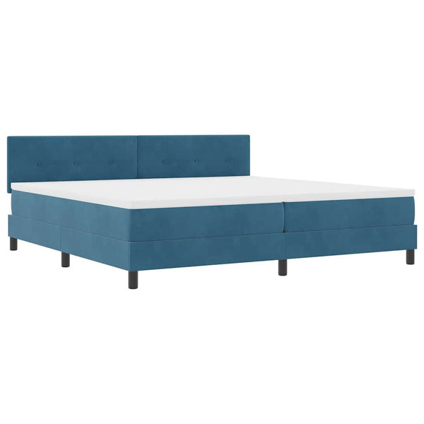 Boxspringbett Dunkelblau 200x200 cm Samt