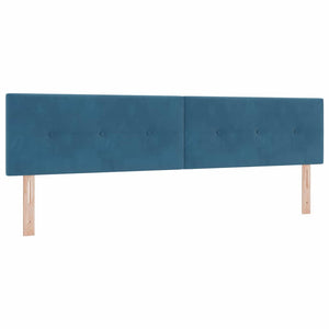 Boxspringbett Dunkelblau 200x200 cm Samt