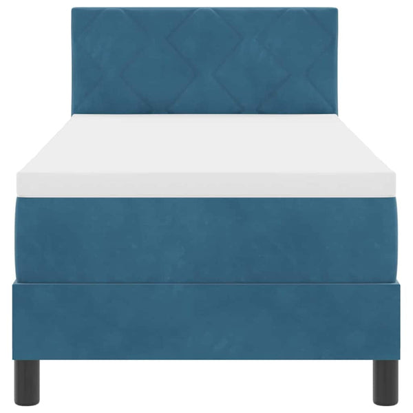 Boxspringbett Dunkelblau 80x200 cm Samt