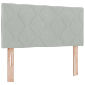 Boxspringbett Hellgrau Samt 90x190 cm