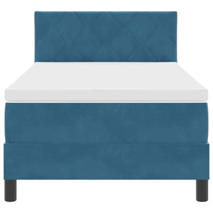 Boxspringbett Dunkelblau Samt 90x190 cm