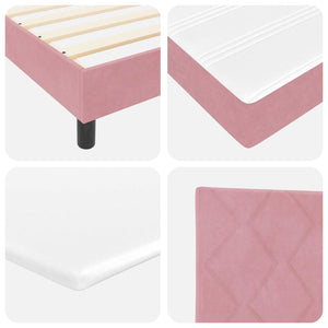 Boxspringbett Rosa 100x200 cm Samt