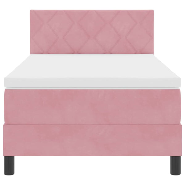 Boxspringbett Rosa 100x200 cm Samt