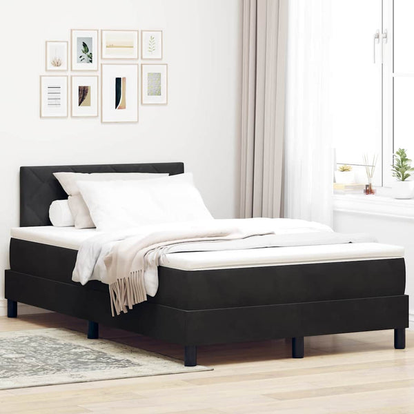 Boxspringbett Schwarz Samt 120x190 cm