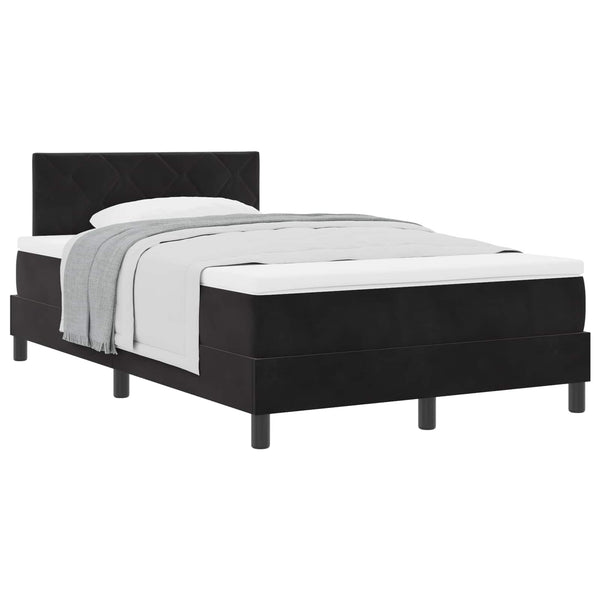 Boxspringbett Schwarz Samt 120x190 cm