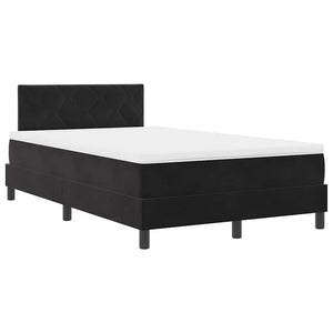 Boxspringbett Schwarz Samt 120x190 cm
