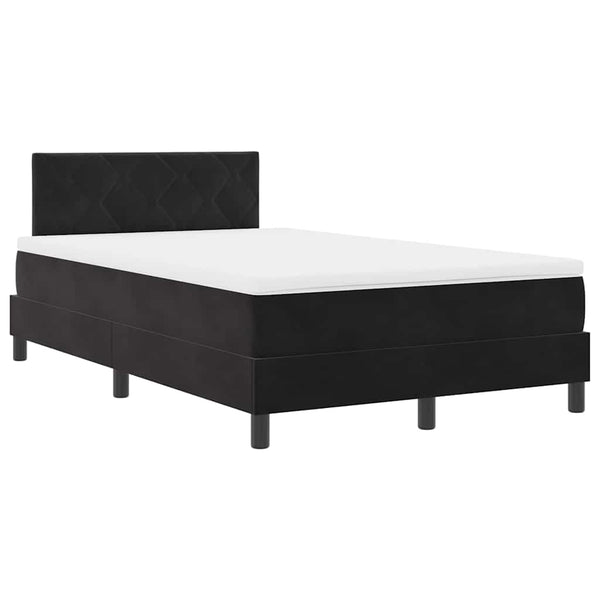 Boxspringbett Schwarz Samt 120x190 cm