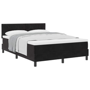 Boxspringbett Schwarz Samt 140x190 cm