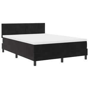 Boxspringbett Schwarz Samt 140x190 cm