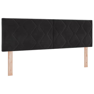 Boxspringbett Schwarz Samt 140x190 cm